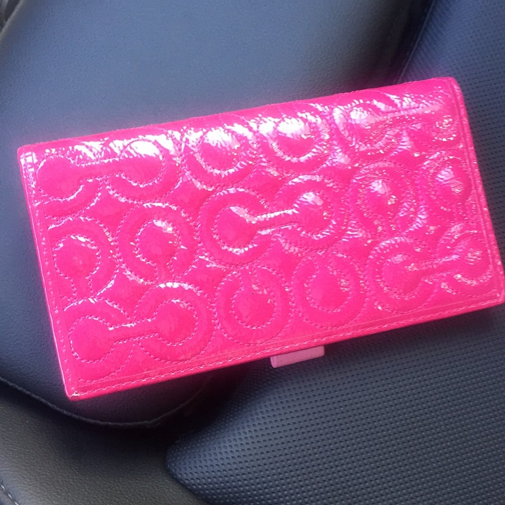 Coach Check book holder